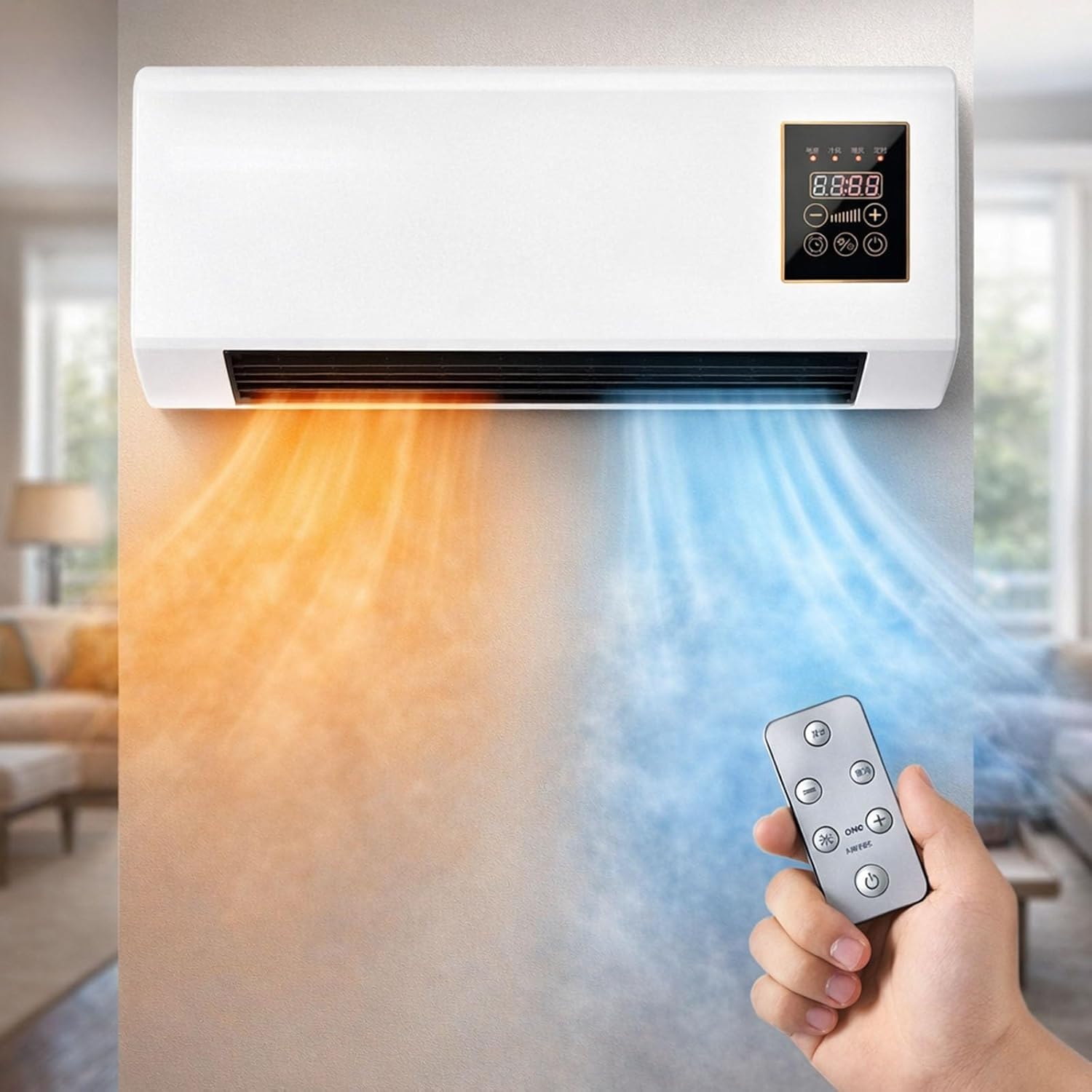 Smart Bathroom Fan - Portable Wall-Mounted Air Conditioner Fan 2