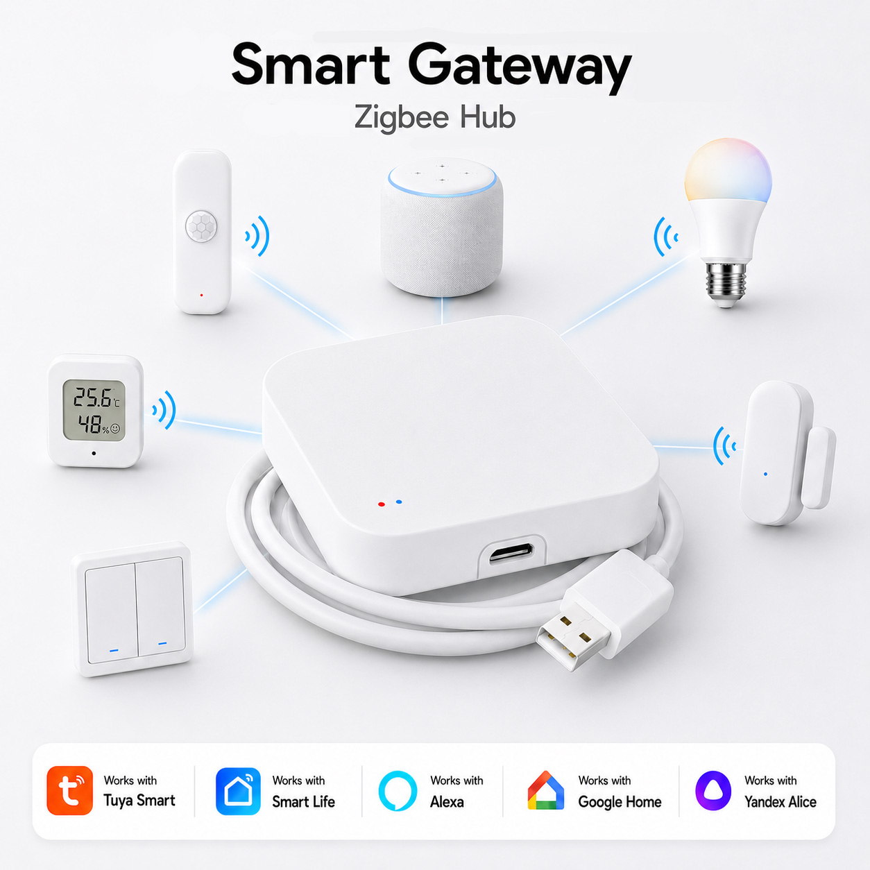 Smart Home Technology - Tuya Zigbee 3.0 Gateway Wifi Mesh