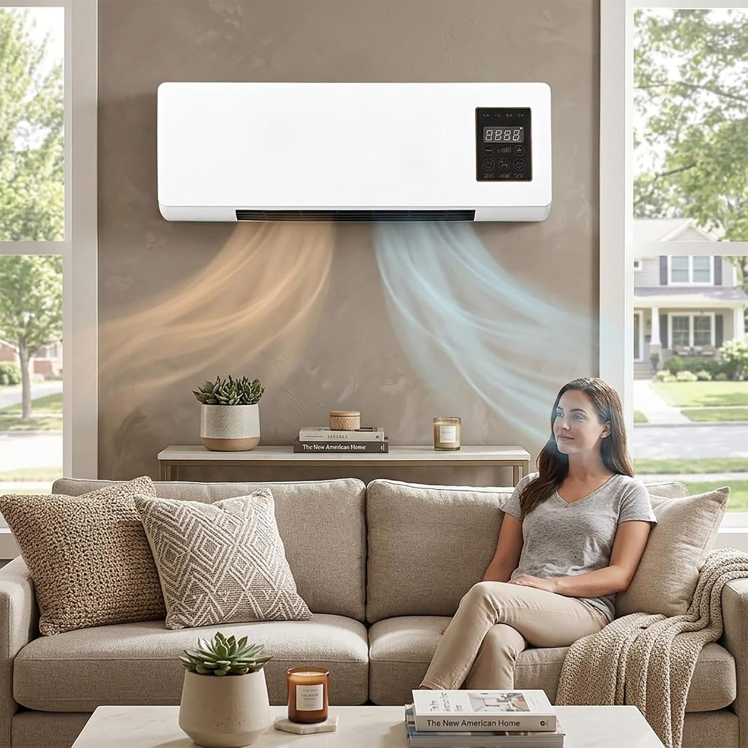 Smart Bathroom Fan - Portable Wall Mounted Air Conditioner Fan,