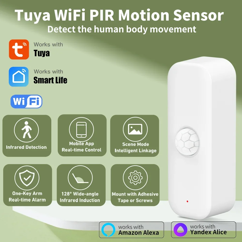 Smart Home Outdoor - Tuya WiFI Zigbee PIR Motion Sensor