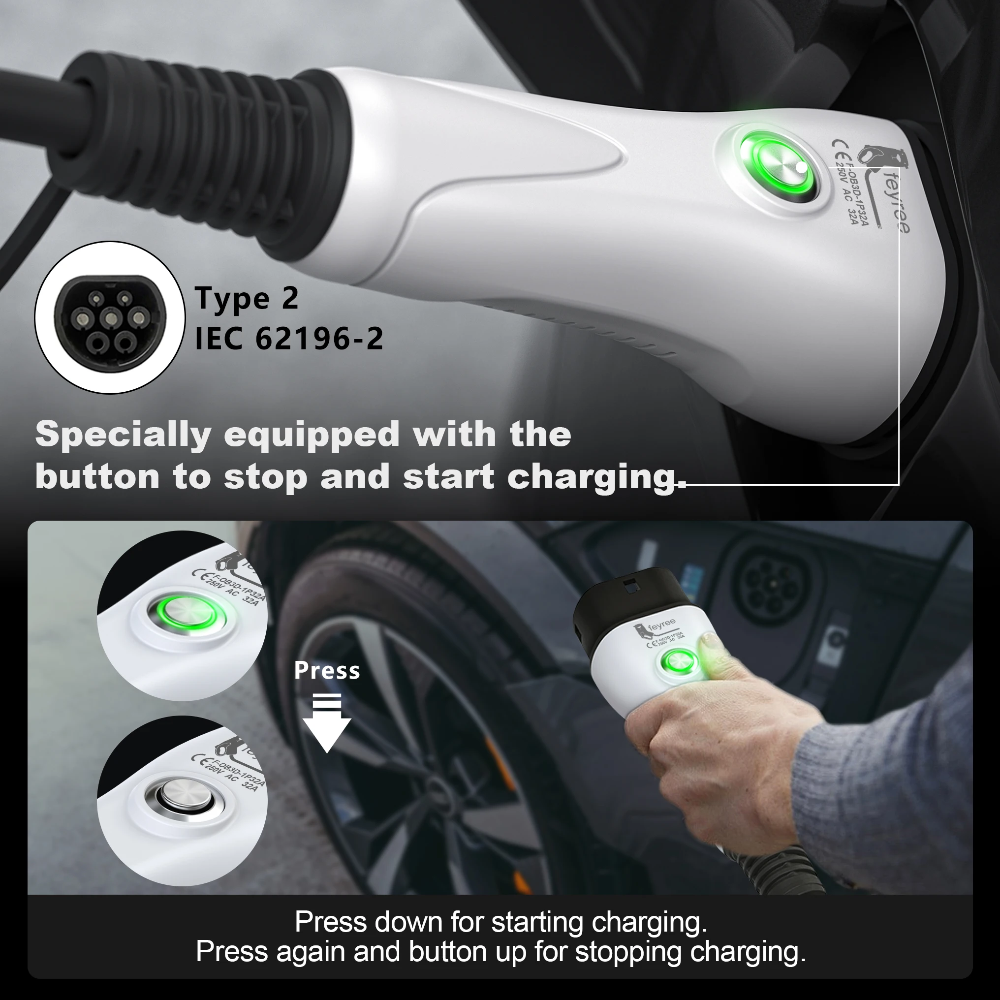 feyree EV Charger Type2 / Type - Smart Home Outdoor 评论和价格