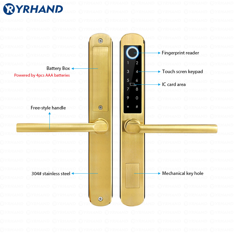 IP66 Gold Stainless steel Slid - Smart Home Technology 评论和价格