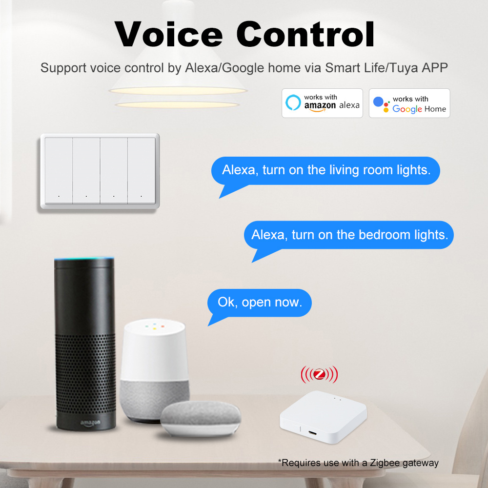 Manhot Smart zigbee Switch No  - Smart Home Google 评论和价格