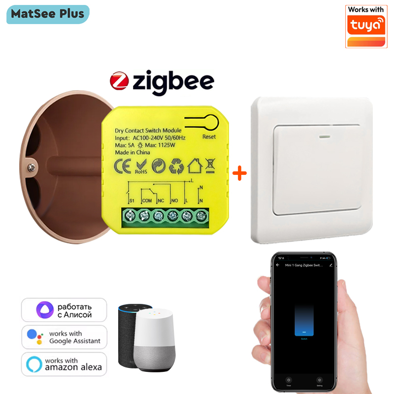 Smart ZigBee Dry Contact Switc - Smart Home Plus 评论和价格