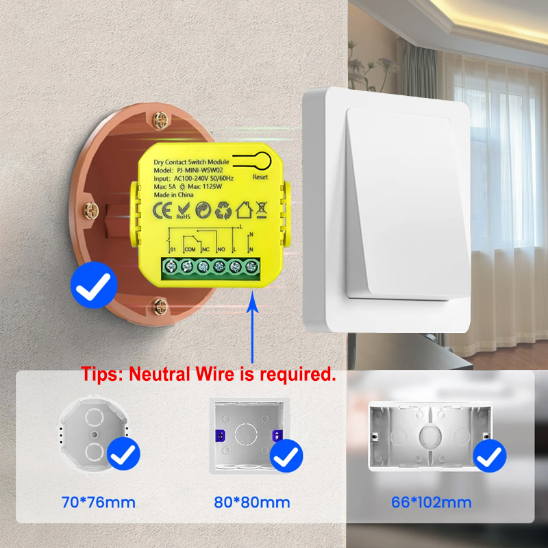 Smart ZigBee Dry Contact Switc - Smart Home Plus 评论和价格