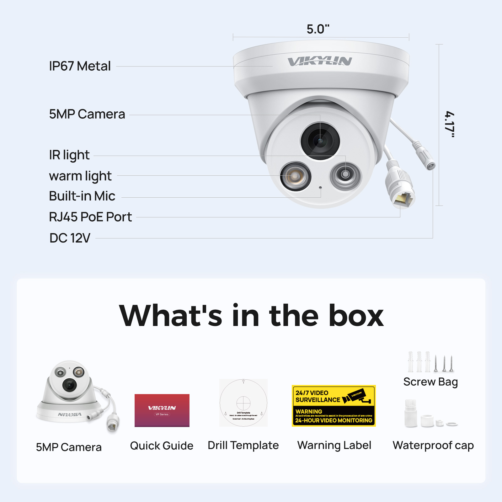 VIKYLIN 5MP Smart Dual Light I - Smart Home Microsoft 评论和价格