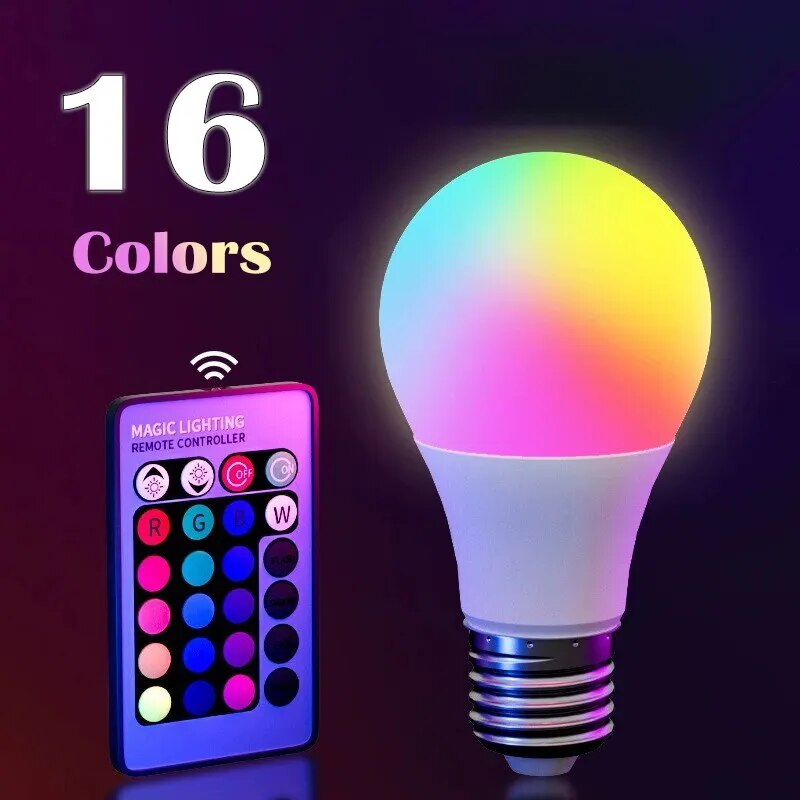 16 Colors RGB Bulb LED Multico - Voice Control Light Bulb 评论和价格