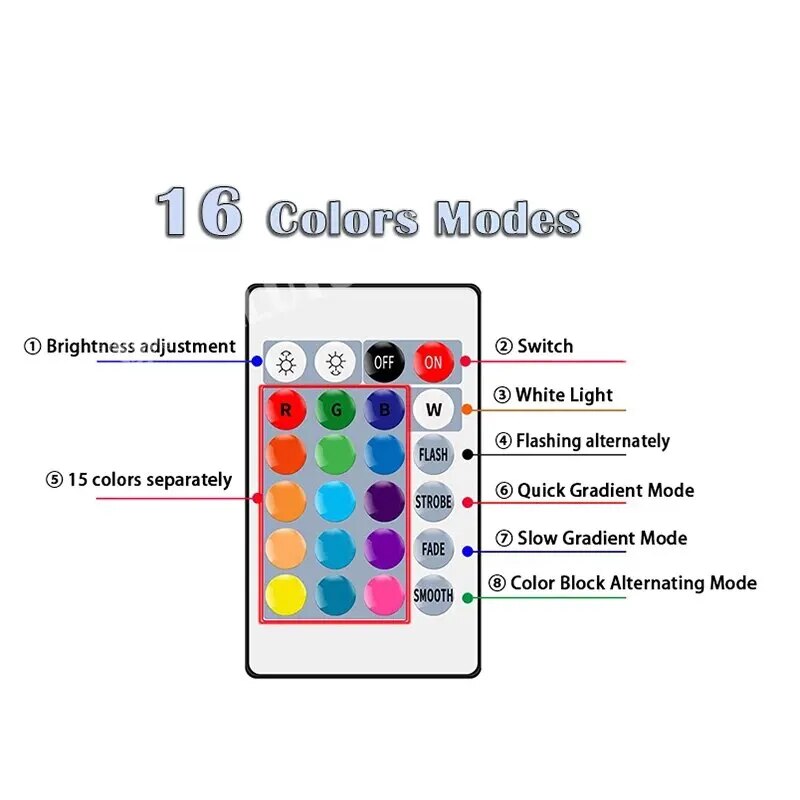 16 Colors RGB Bulb LED Multico - Voice Control Light Bulb 评论和价格