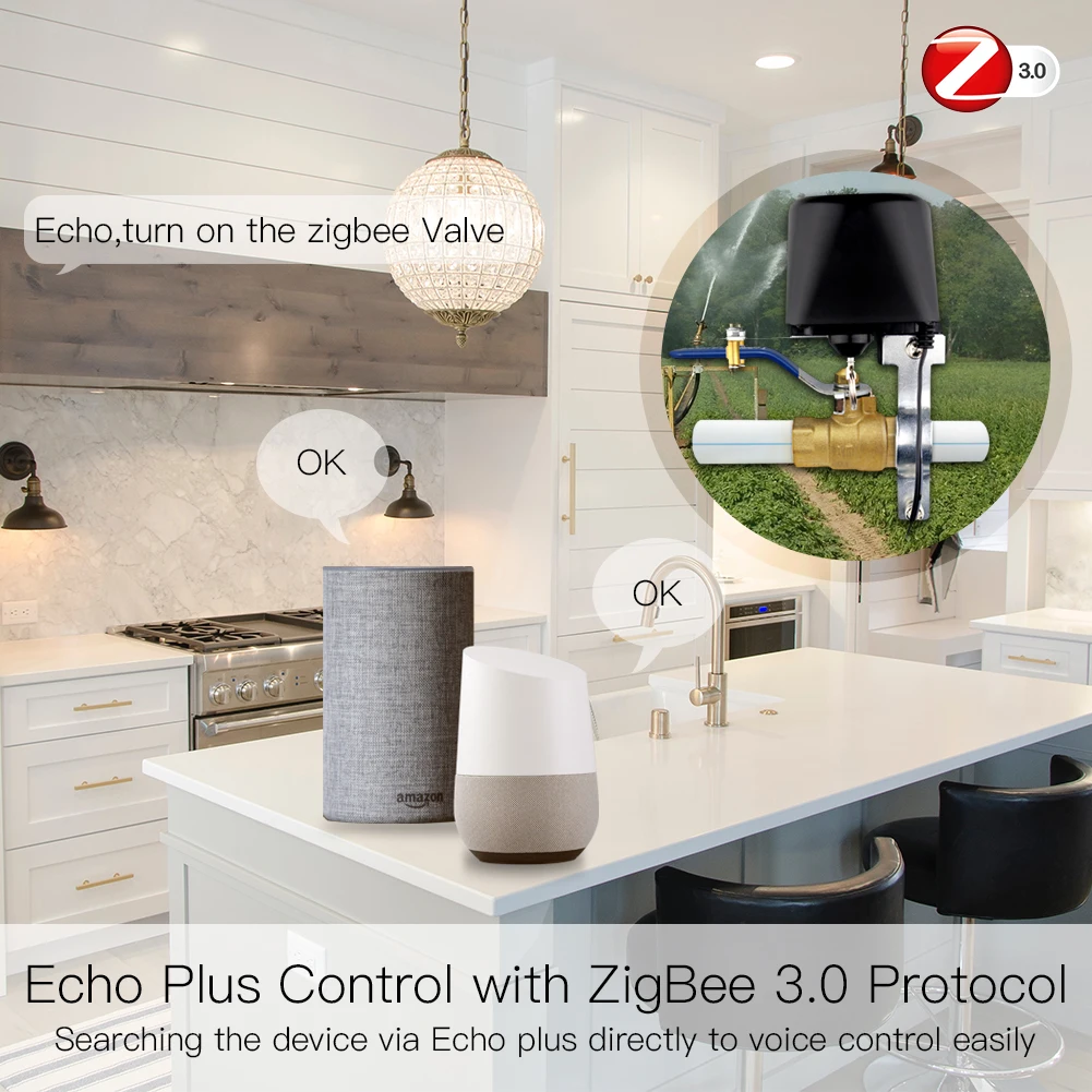 MOES ZigBee 3.0 Smart Gas Wate - Smart Home Plus 评论和价格