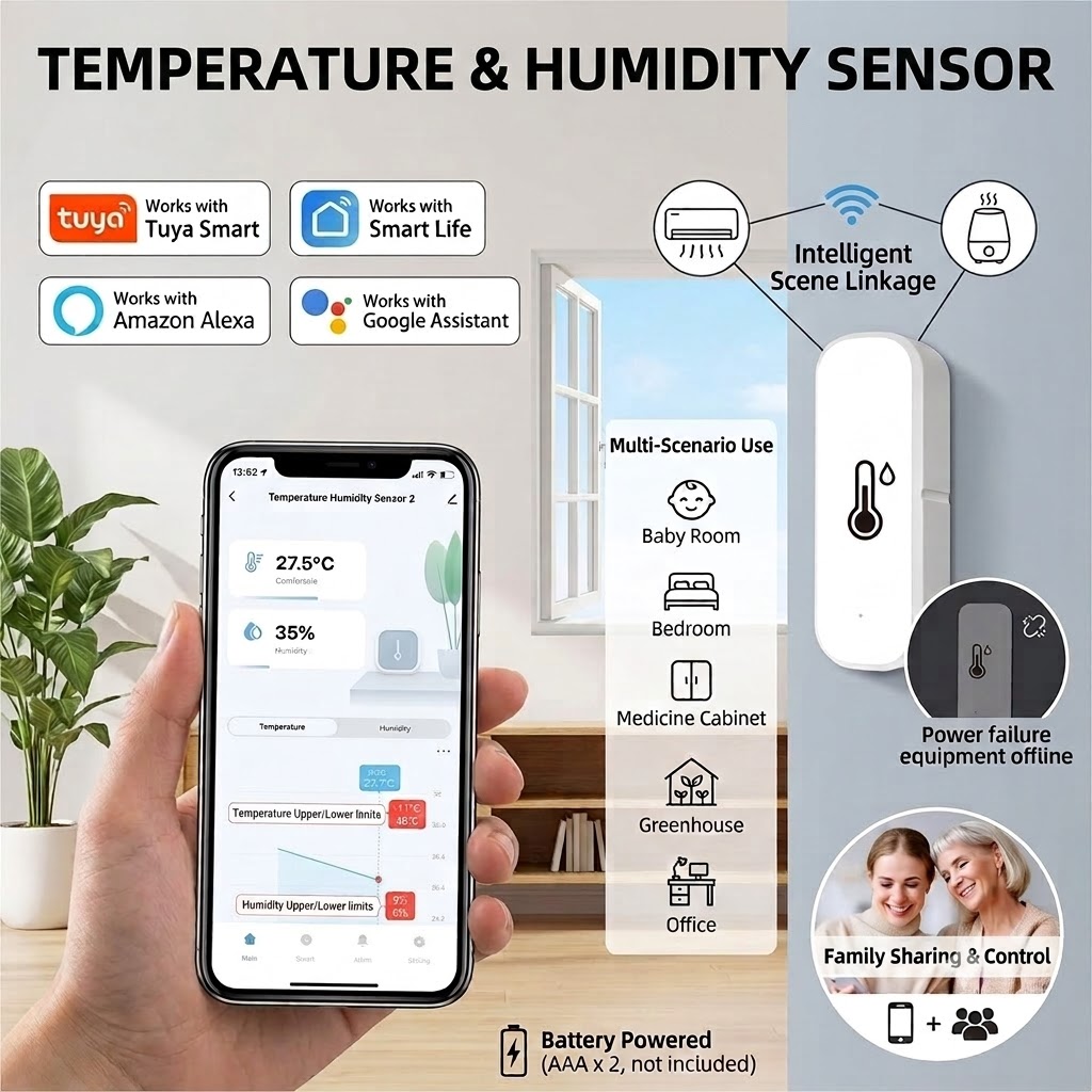 Zigbee Smart Temperature and H - Smart Home Furniture 评论和价格
