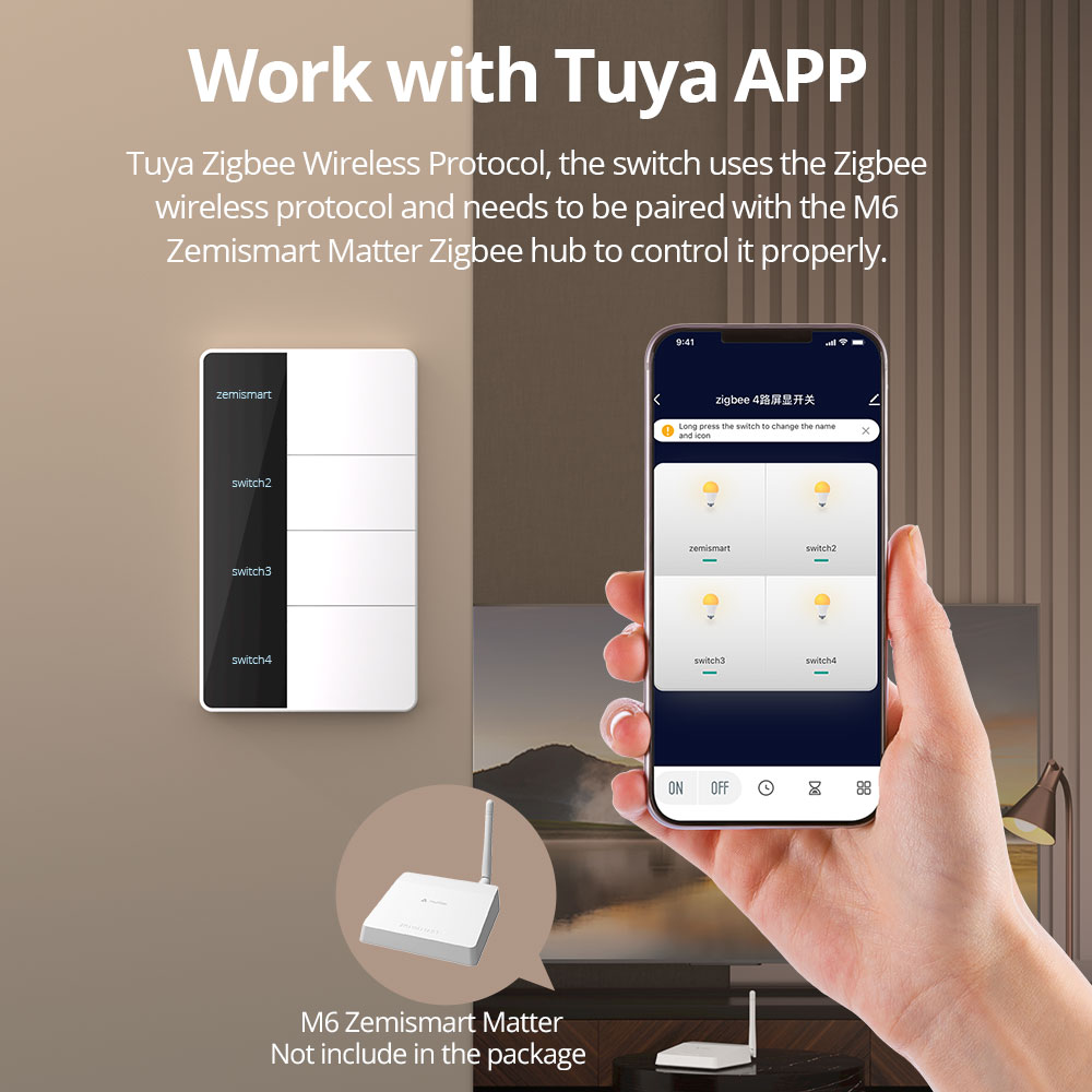 1234 Gang US Type Zigbee Push  - Zigbee Gateway 评论和价格