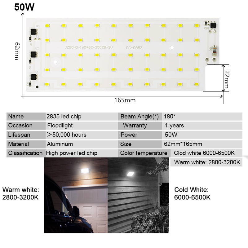 2pcs/lot 50W LED Lamp beads SM - Smart Home Outdoor 评论和价格