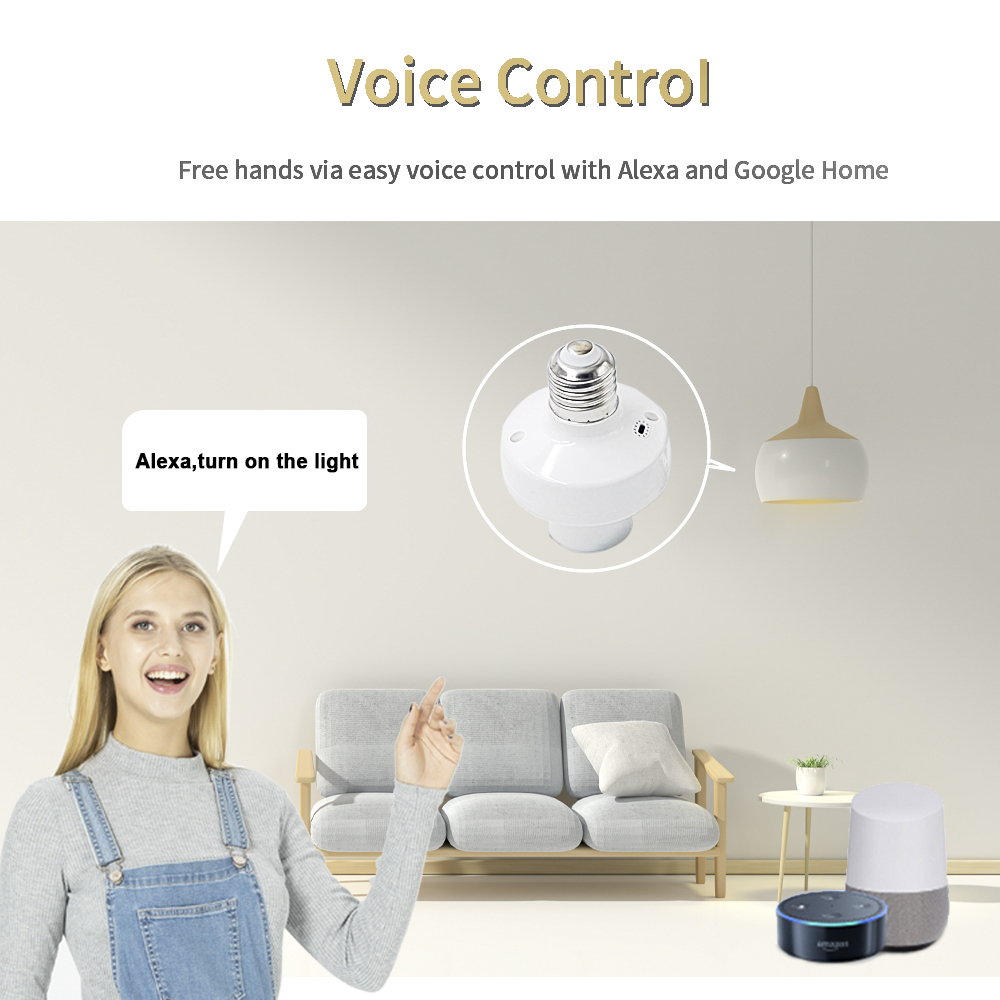 EWelink E27 Lamp Holder Remote - Voice Control Light Bulb 评论和价格