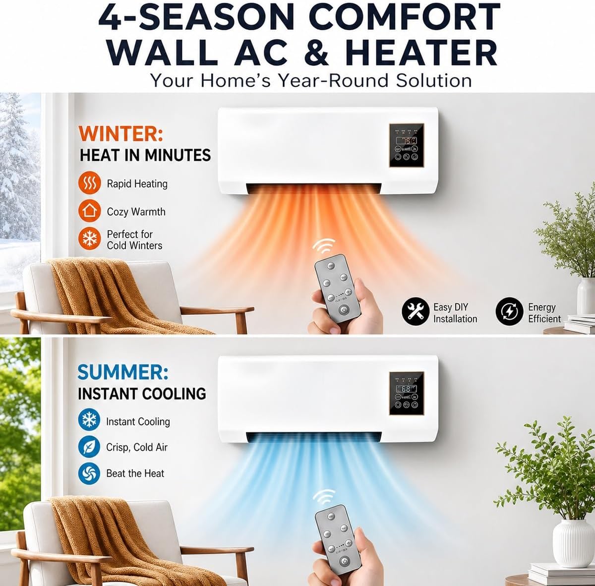 Portable Wall Mounted Air Cond - Smart Bathroom Fan 评论和价格