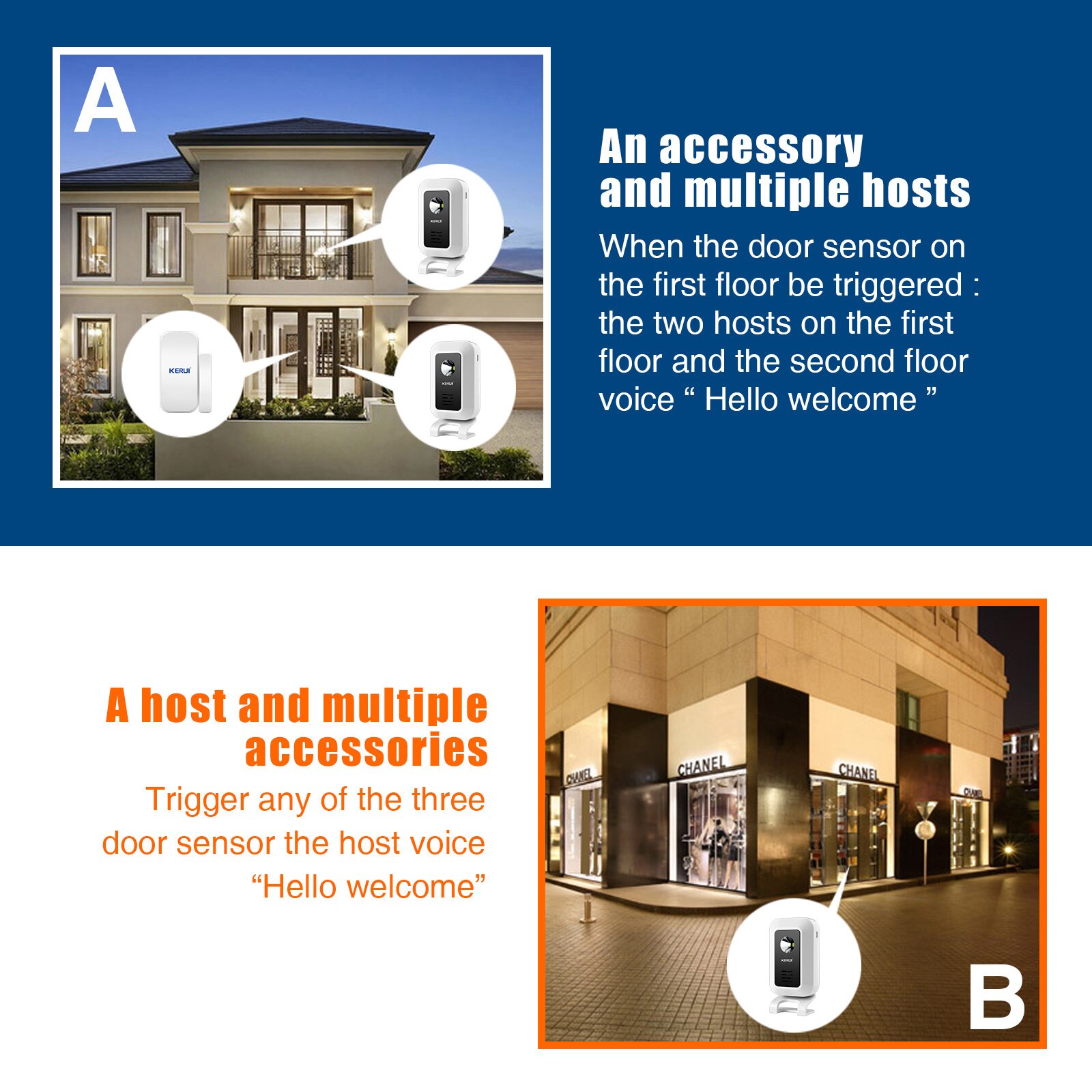 KERUI M7 Welcome Motion Sensor - Door Window Sensor 评论和价格