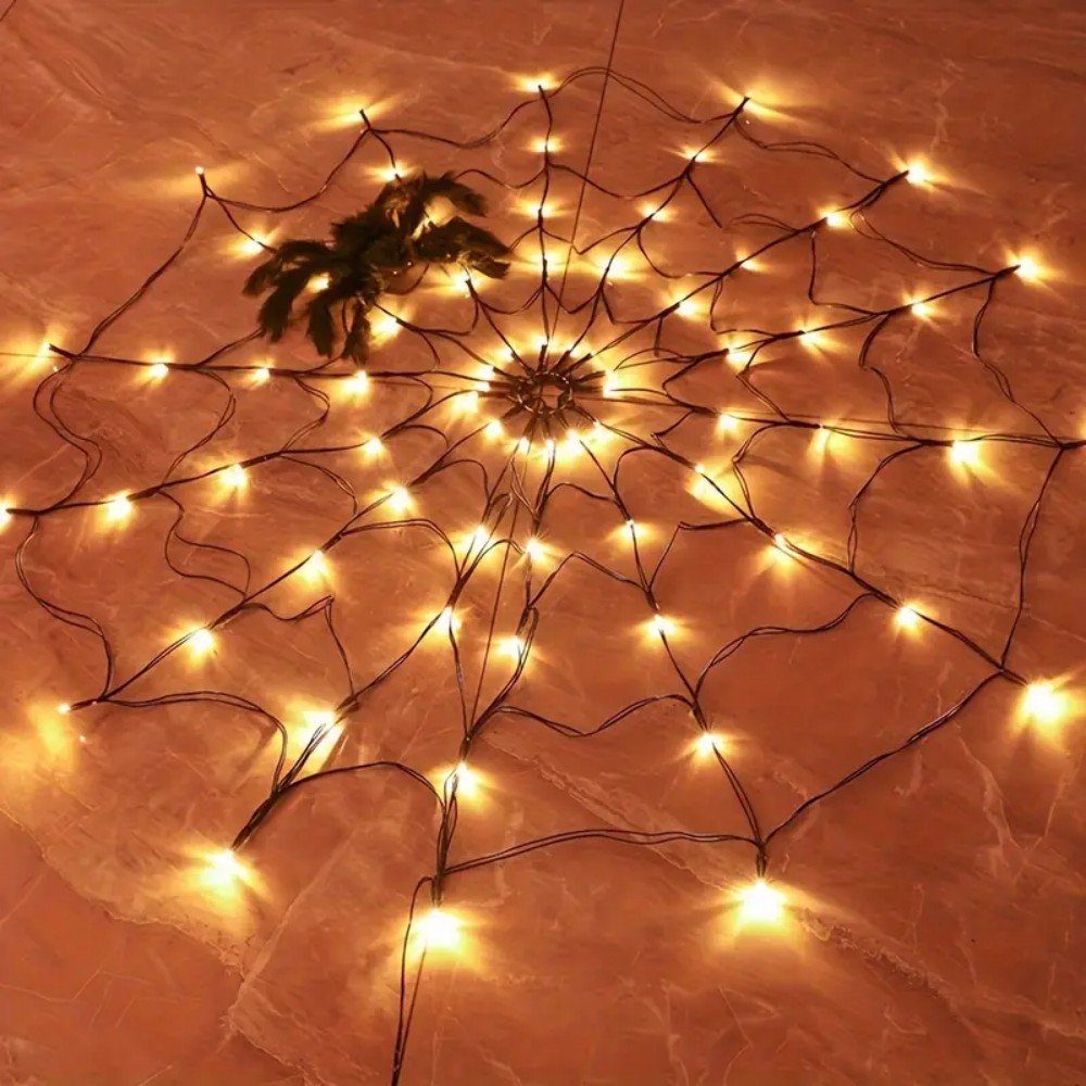 1PC Halloween Spider Web Decor - Voice Control Light Bulb 评论和价格