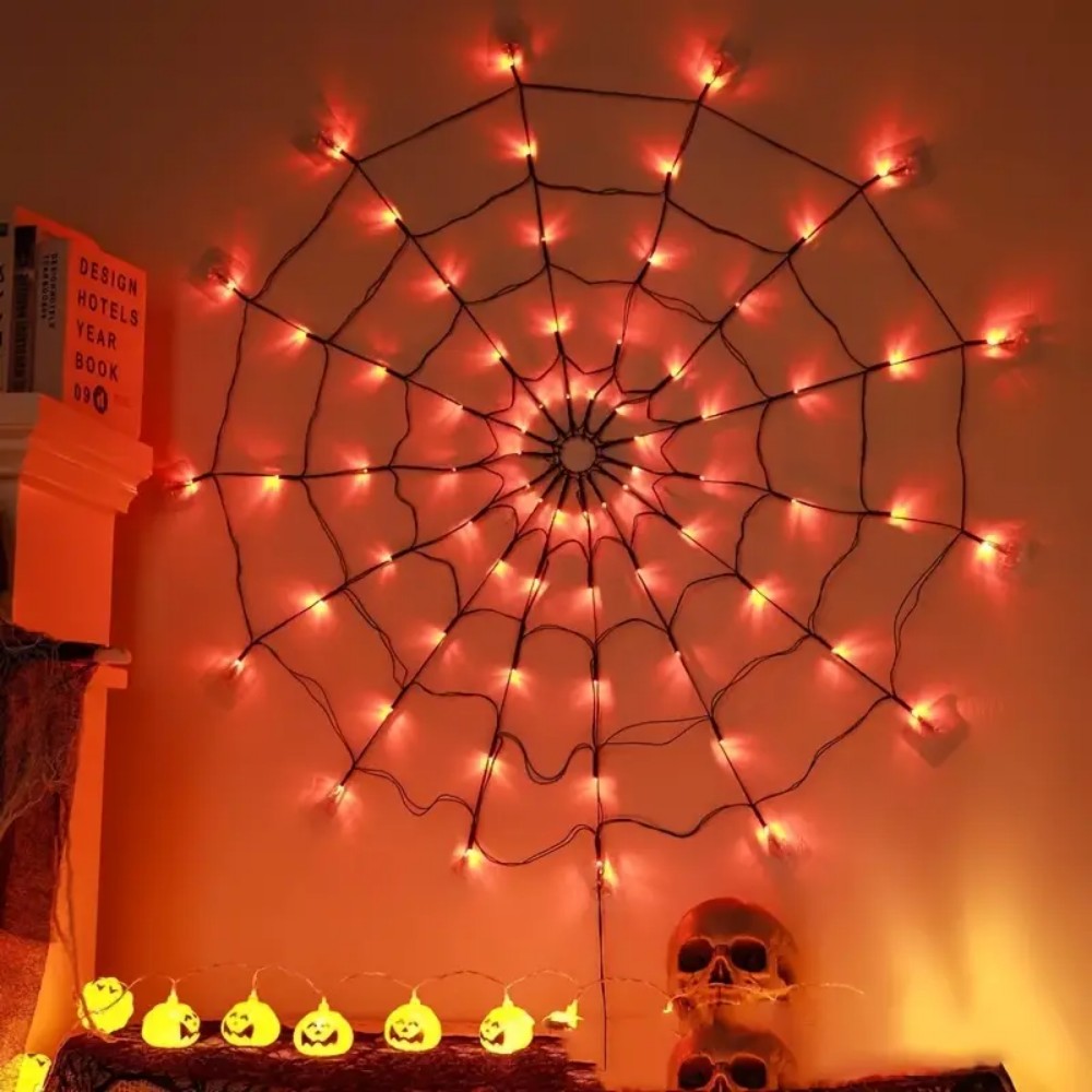 1PC Halloween Spider Web Decor - Voice Control Light Bulb 评论和价格