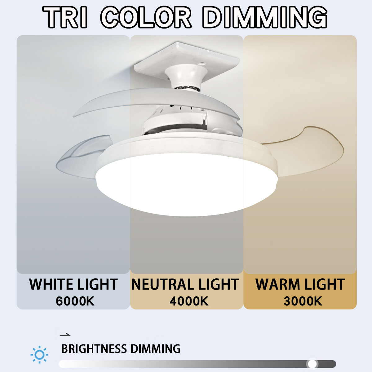 Three-Color Dimming LED E27 Ce - Smart Bathroom Fan 评论和价格