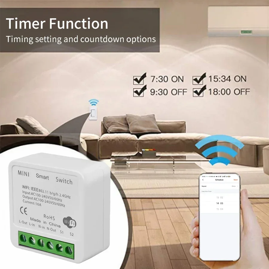 16A 20A Tuya Smart WiFi Switch - Smart Home Google 评论和价格