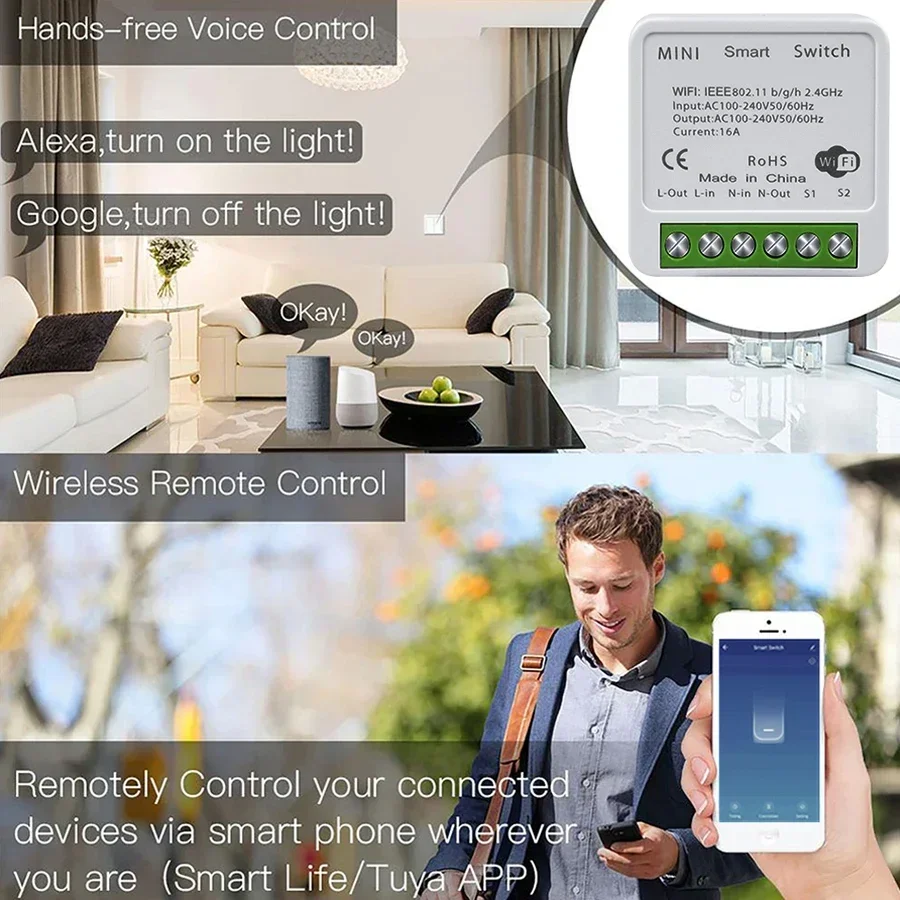 16A 20A Tuya Smart WiFi Switch - Smart Home Google 评论和价格