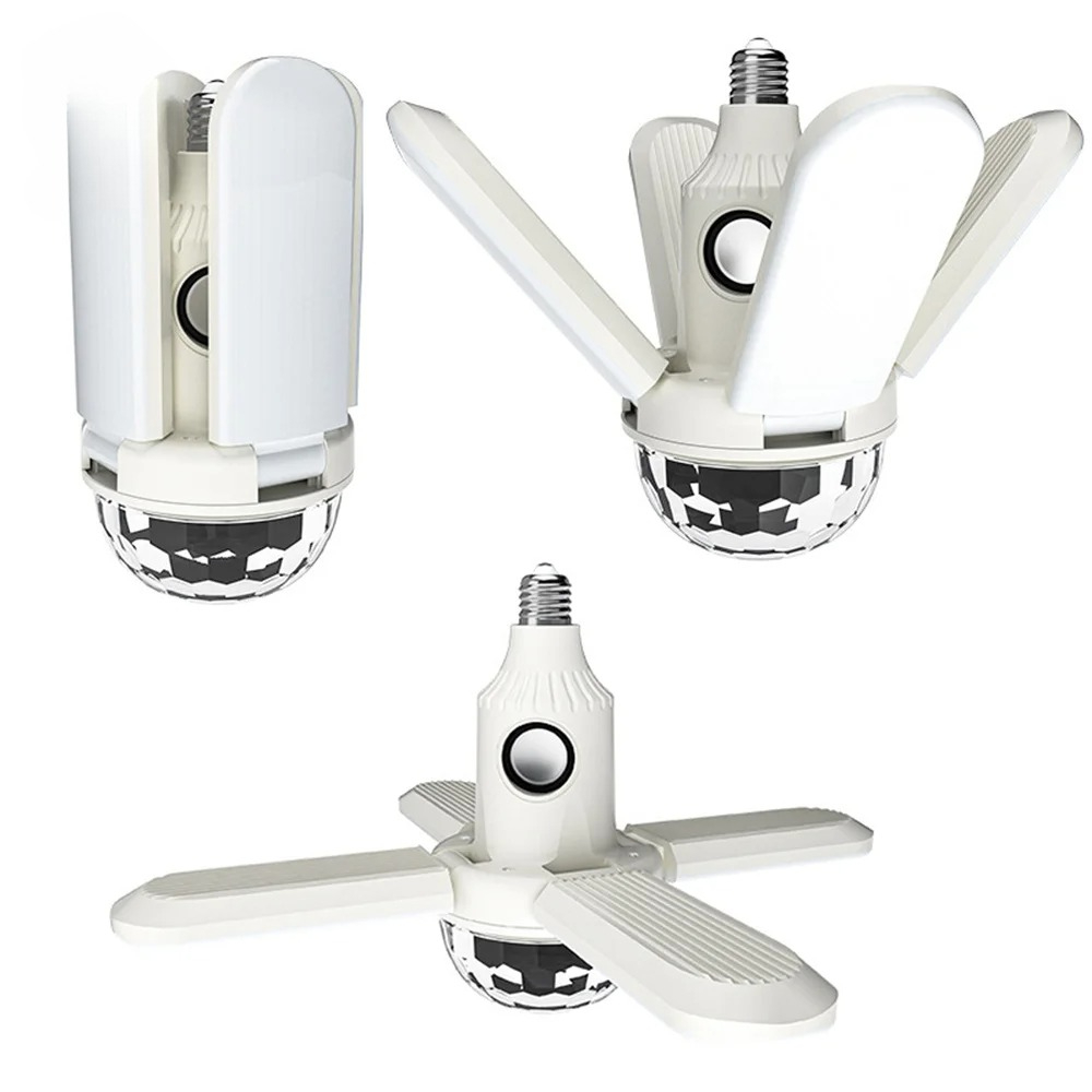 E27 LED Bulb Fan Four-leaf Bla - Voice Control Light Bulb 评论和价格