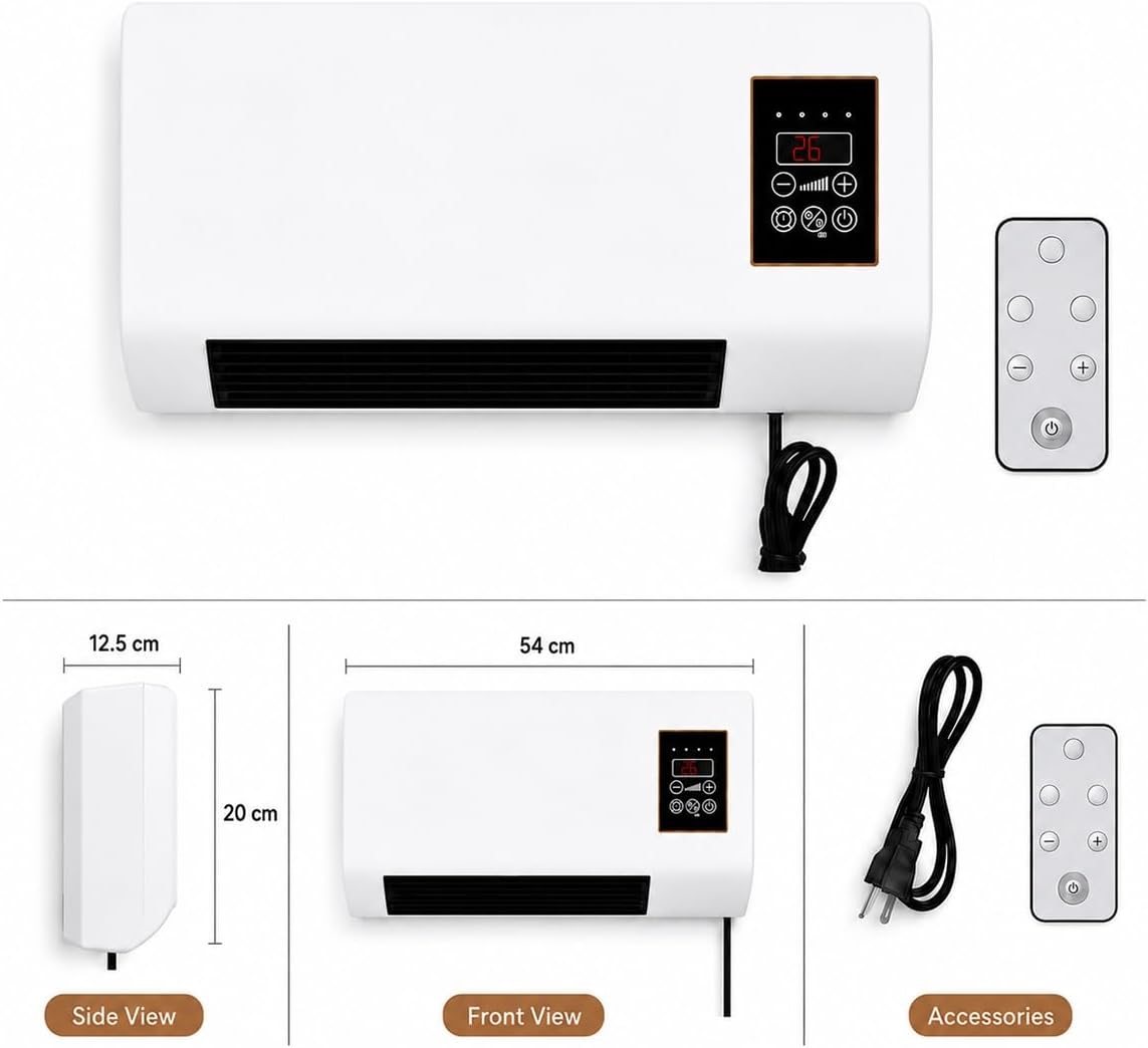 1800W Wall Mounted Air Conditi - Smart Bathroom Fan 评论和价格
