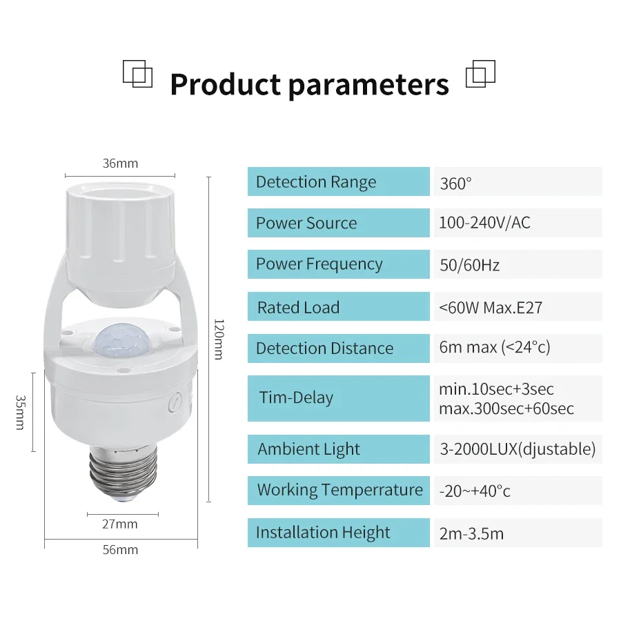 PIR Motion Sensor E27 Bulb Soc - Voice Control Light Bulb 评论和价格